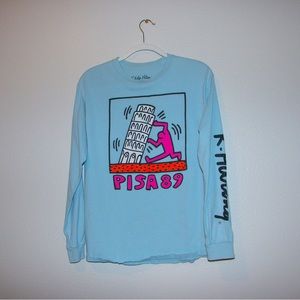M Light Blue Long Sleeve Shirt from Keith Harrington x Urban Outfitters
